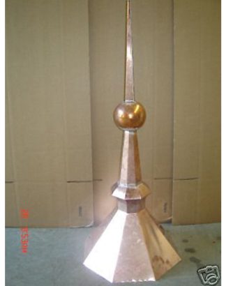 Handmade Copper Turret Finial — 46″ Octagon