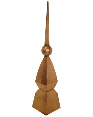 Handmade Copper Roof Finial — 39″ Square Cupola Style