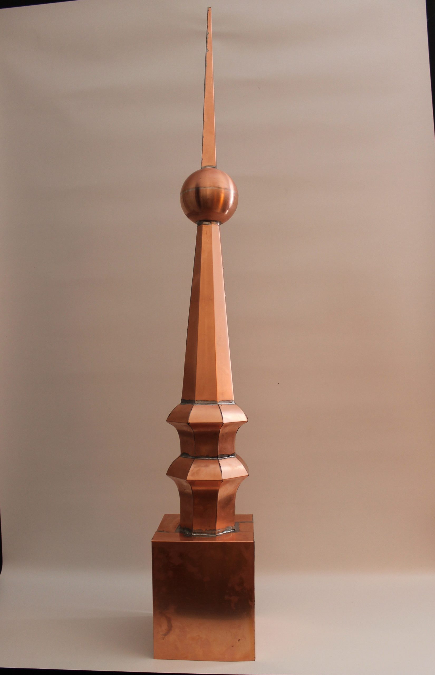 55" Custom Base Copper Finial