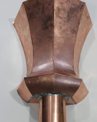 Handmade Copper Downspout Conductor Head — 3″ Outlet