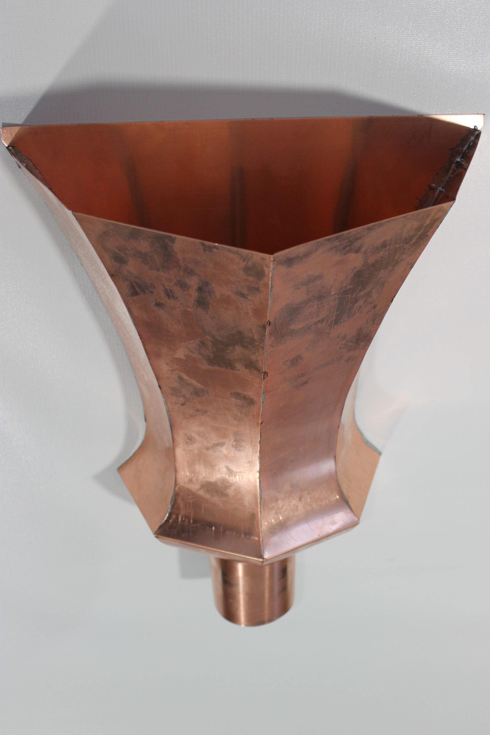 Copper Gutter Downspout Conductor 3" Outlet - Image 3