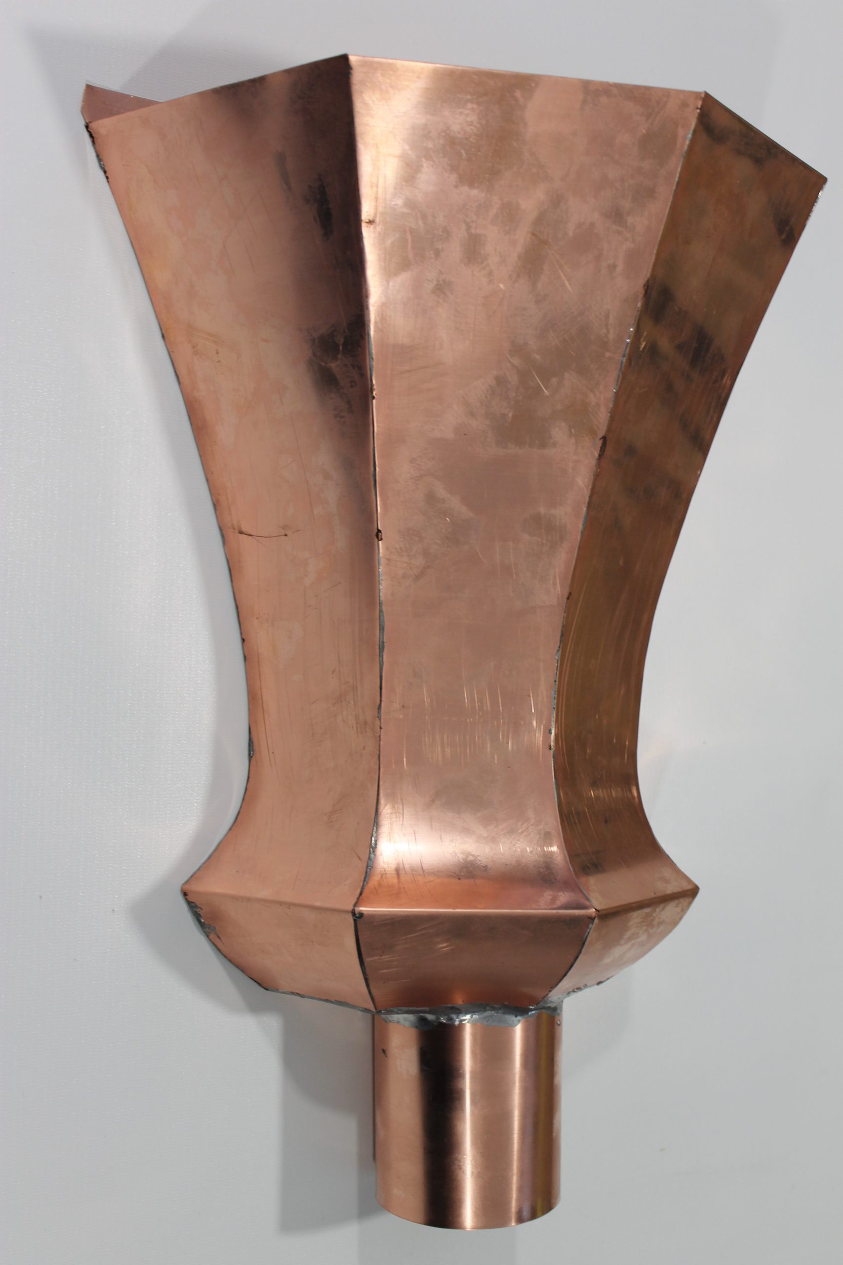 Copper Gutter Downspout Conductor 3" Outlet - Image 2