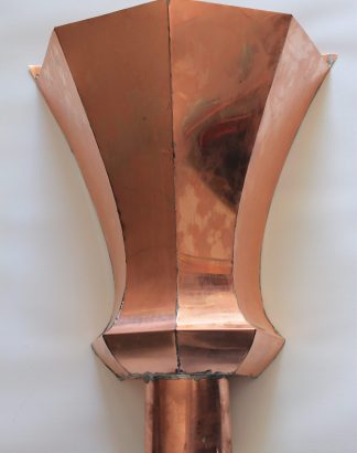 Handmade Copper Downspout Conductor Head — 4″ Outlet