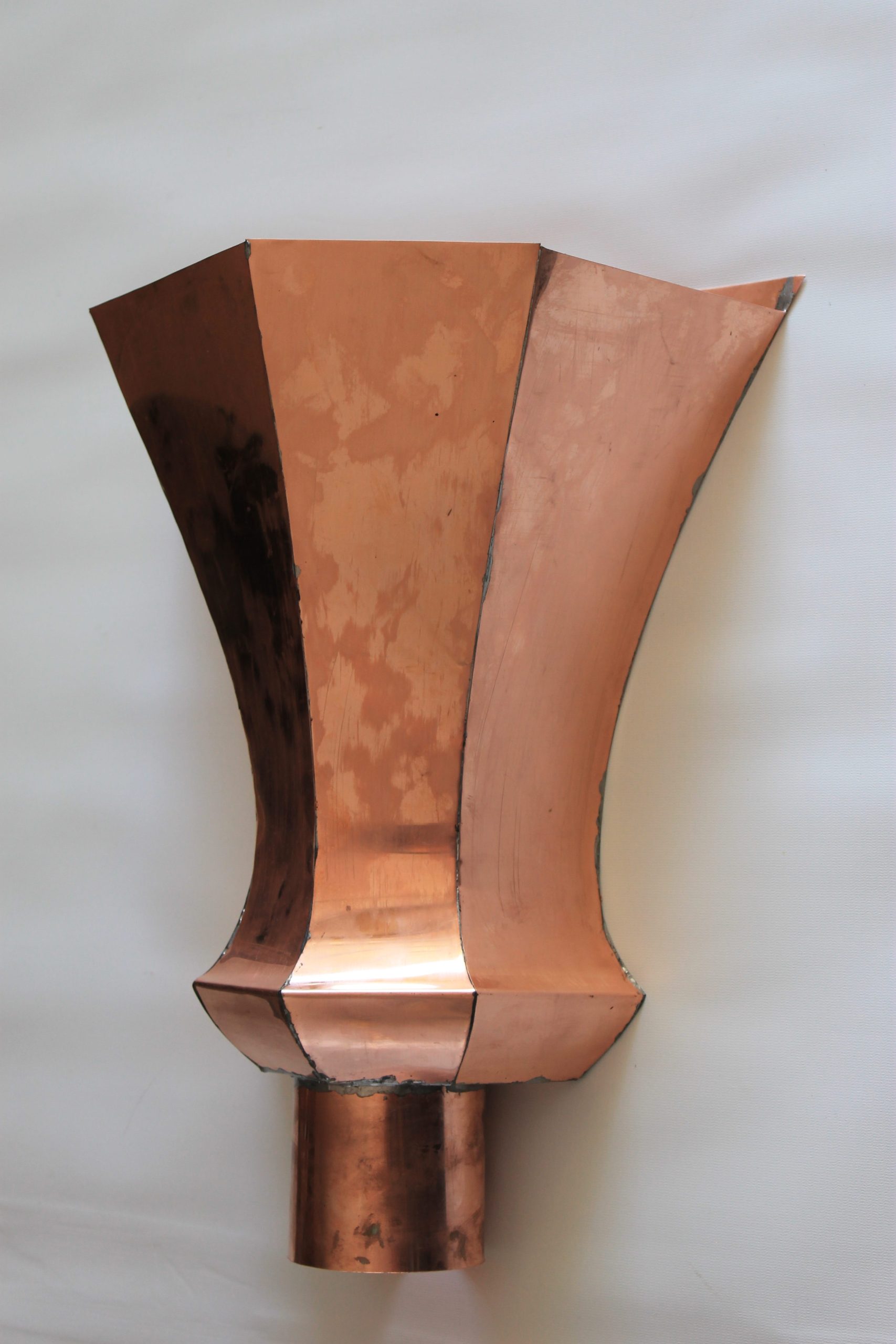 Copper Downspout Gutter Conductor 4" Outlet - Image 2