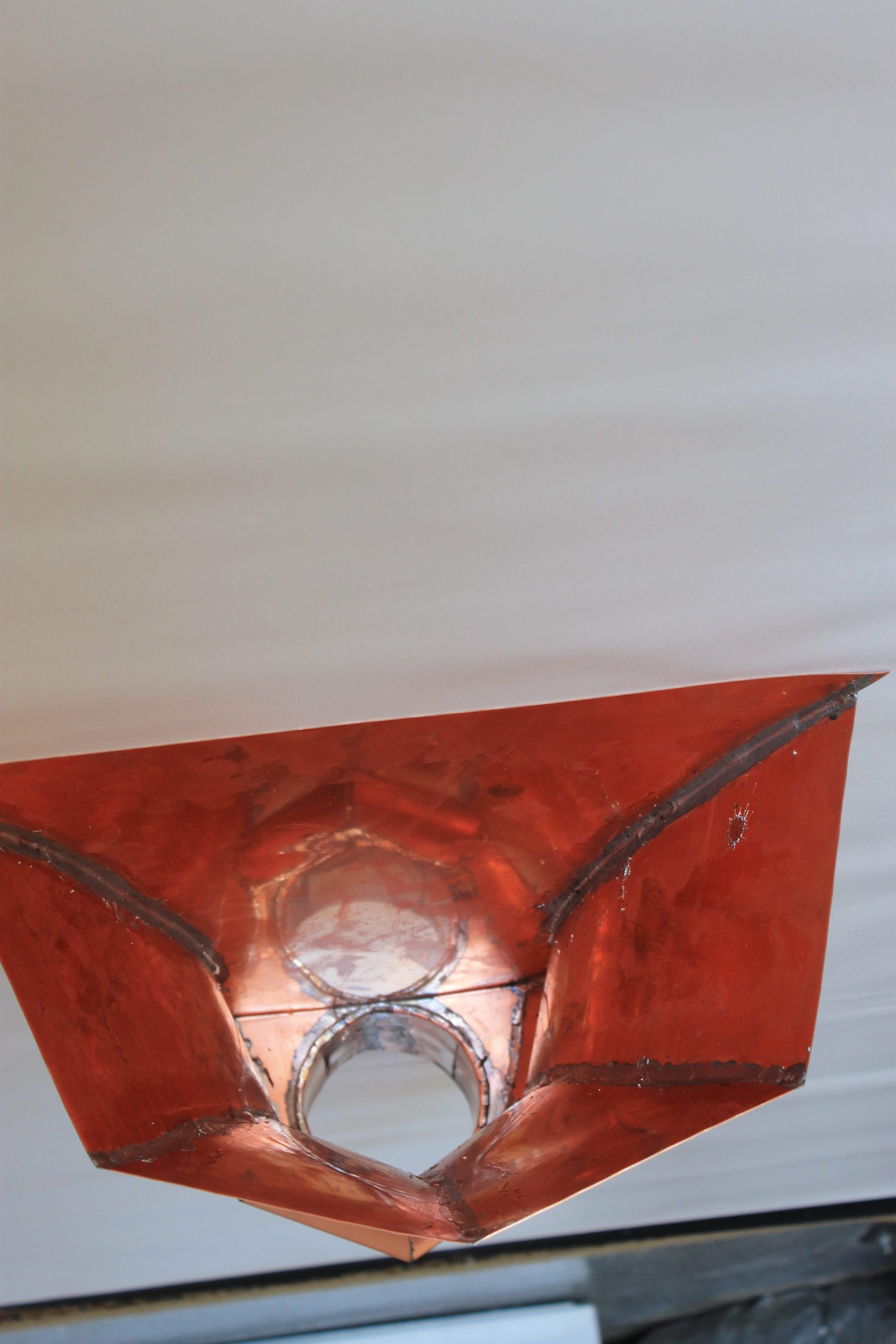 Copper Downspout Gutter Conductor 4" Outlet - Image 4