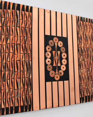 Handmade Copper Wall Art — 19½″ × 24″ Abstract Panel #7