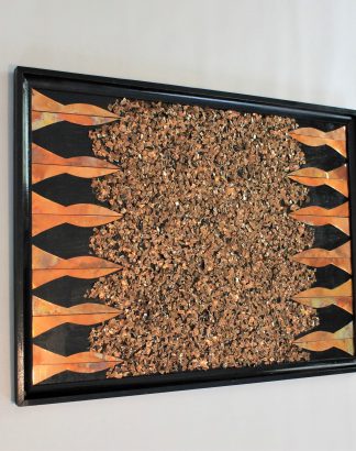 Handmade Copper Wall Art — 20½″ × 28½″ Abstract Panel #3A