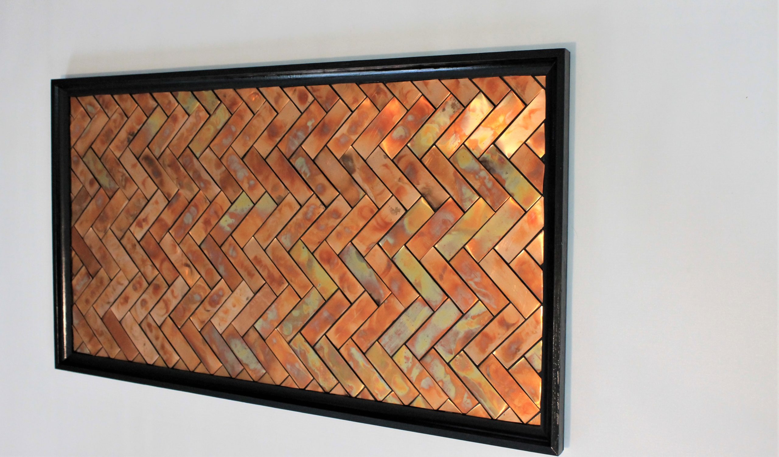 Chevron Wall Art Home of Copper Art