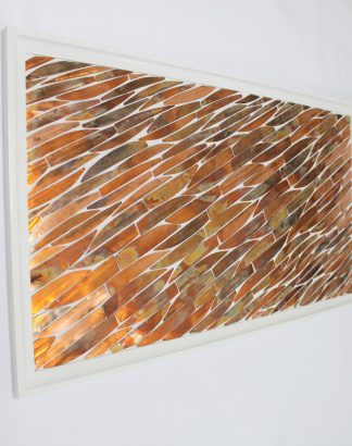 Handmade Copper Wall Art — 19½″ × 33½″ Abstract Panel #20