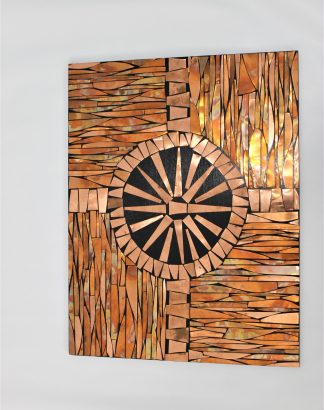 Handmade Copper Wall Art — 21″ × 27″ Abstract Panel #6