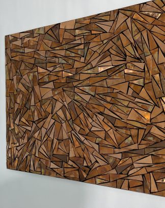 Handmade Copper Wall Art — 23″ × 27″ Abstract Panel #111