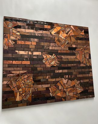 Handmade Copper Wall Art — 27″ × 24″ Abstract Panel #1101
